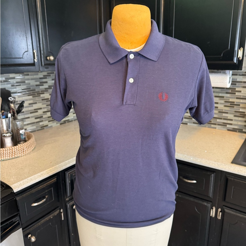 Super soft vintage Fred Perry Men's blue Polo Shirt